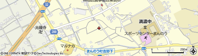 香川県まんのう町（仲多度郡）吉野下周辺の地図