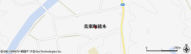 山口県美祢市美東町綾木周辺の地図