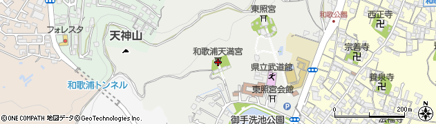和歌浦天満宮周辺の地図