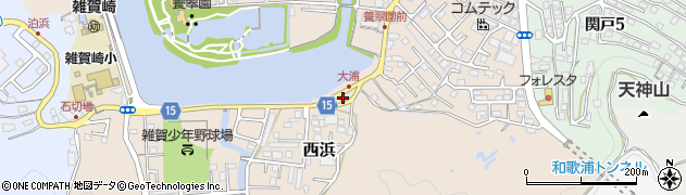 和歌山西警察署大浦交番周辺の地図