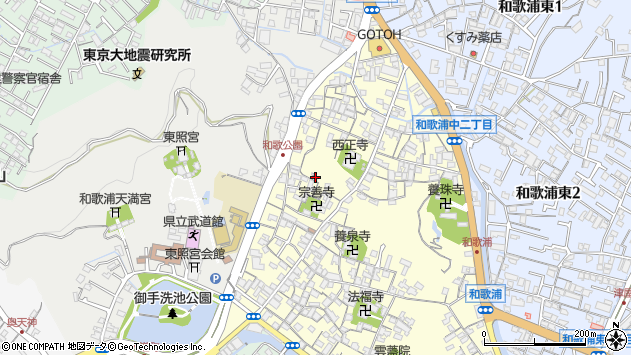 〒641-0025 和歌山県和歌山市和歌浦中の地図