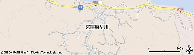 愛媛県今治市宮窪町早川周辺の地図