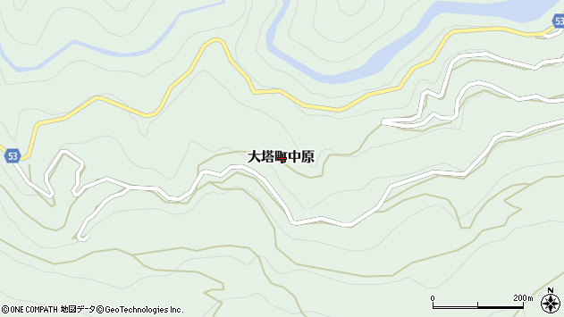 〒637-0415 奈良県五條市大塔町中原の地図