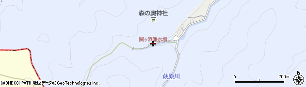 関ヶ浜浄水場周辺の地図