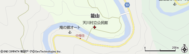 奈良県吉野郡天川村籠山113周辺の地図
