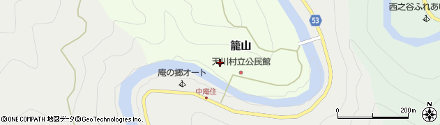 奈良県吉野郡天川村籠山231周辺の地図