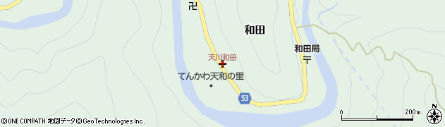 天川和田周辺の地図