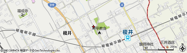 香川県琴平町（仲多度郡）榎井周辺の地図