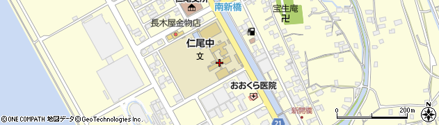 三豊市立仁尾中学校周辺の地図