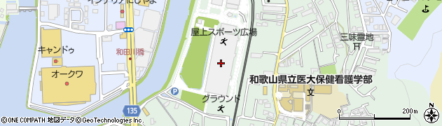 屋上スポーツ広場周辺の地図