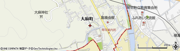 香川県善通寺市大麻町184周辺の地図