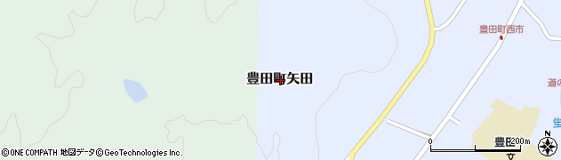 山口県下関市豊田町大字矢田周辺の地図