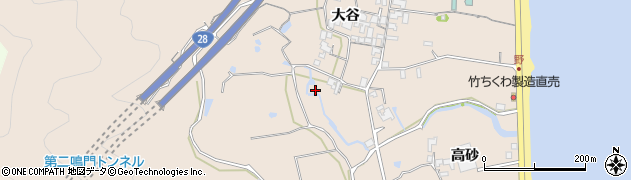 徳島県鳴門市鳴門町土佐泊浦（大谷）周辺の地図
