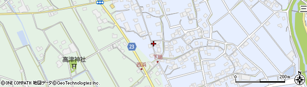 香川県三豊市三野町下高瀬347周辺の地図
