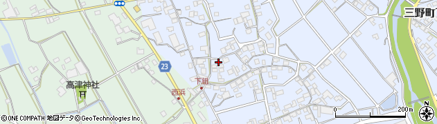 香川県三豊市三野町下高瀬433周辺の地図