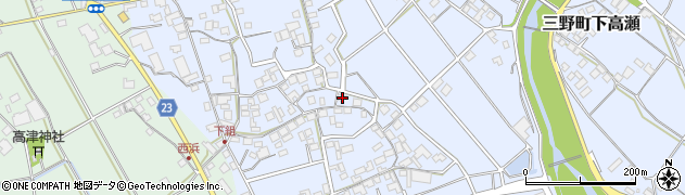 香川県三豊市三野町下高瀬272周辺の地図