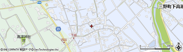 香川県三豊市三野町下高瀬443周辺の地図