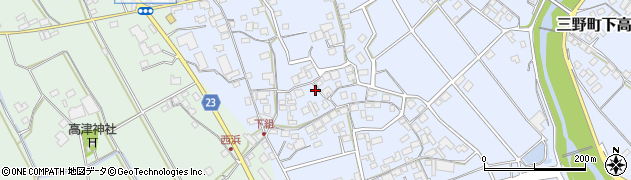 香川県三豊市三野町下高瀬431周辺の地図