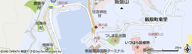 バジェットレンタカー厳原港ＳＳ店周辺の地図