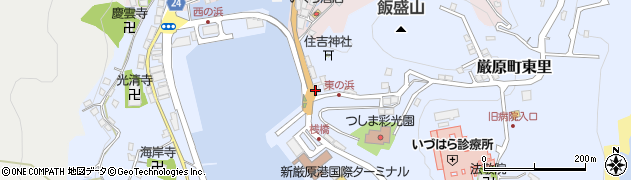 ａｐｏｌｌｏｓｔａｔｉｏｎ厳原ＳＳ周辺の地図