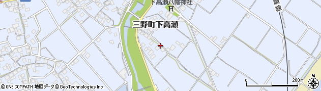 香川県三豊市三野町下高瀬2329周辺の地図