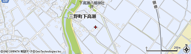 香川県三豊市三野町下高瀬2296周辺の地図
