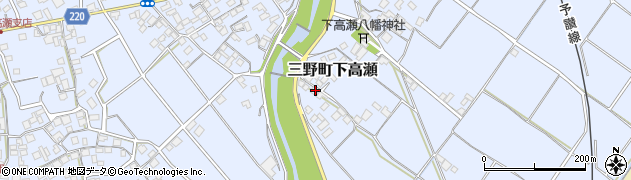 香川県三豊市三野町下高瀬2332周辺の地図