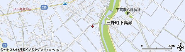 香川県三豊市三野町下高瀬233周辺の地図