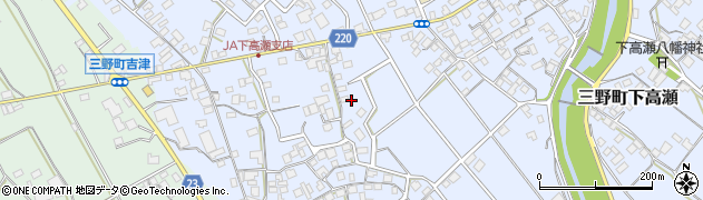 香川県三豊市三野町下高瀬462周辺の地図