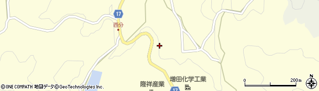 香川県綾歌郡綾川町西分1174周辺の地図