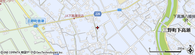 香川県三豊市三野町下高瀬463周辺の地図