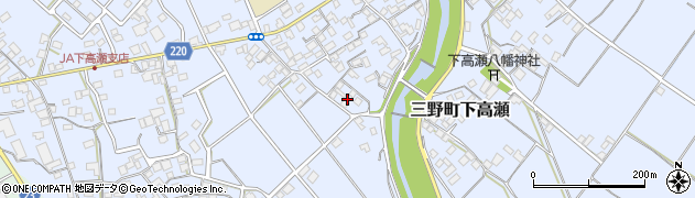 香川県三豊市三野町下高瀬499-1周辺の地図