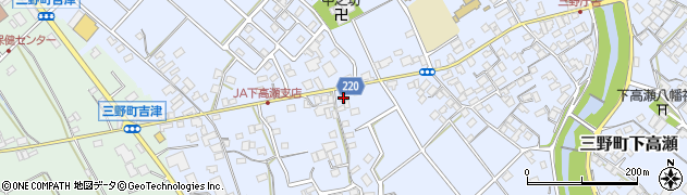 香川県三豊市三野町下高瀬804周辺の地図