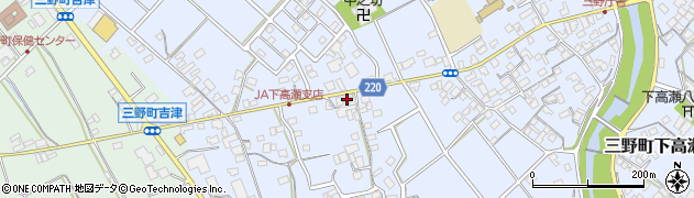 香川県三豊市三野町下高瀬841-5周辺の地図