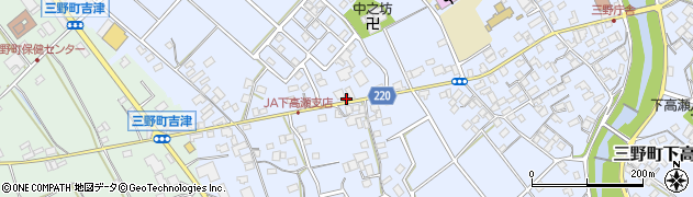 香川県三豊市三野町下高瀬841周辺の地図