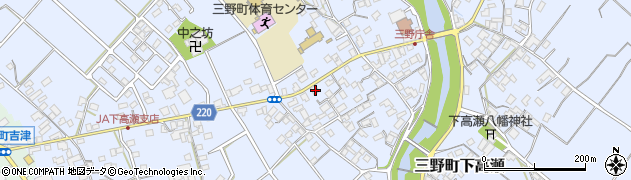 香川県三豊市三野町下高瀬487周辺の地図