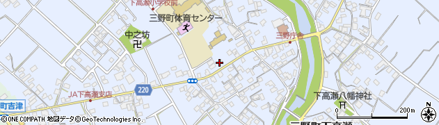 香川県三豊市三野町下高瀬776周辺の地図