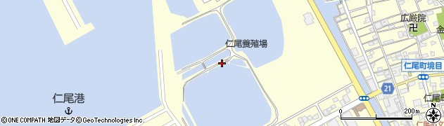 香川県三豊市仁尾町仁尾辛1周辺の地図
