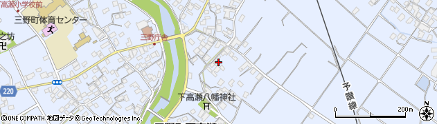 香川県三豊市三野町下高瀬2209周辺の地図