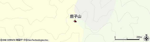鷹子山周辺の地図