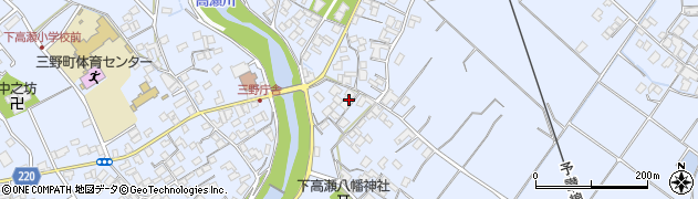 香川県三豊市三野町下高瀬2216周辺の地図