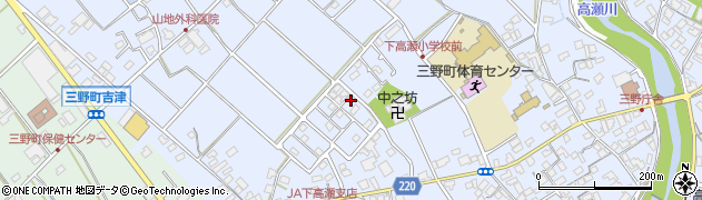 香川県三豊市三野町下高瀬863-26周辺の地図