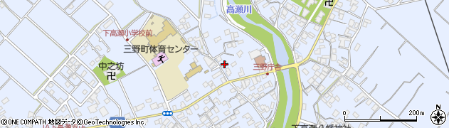 香川県三豊市三野町下高瀬580周辺の地図