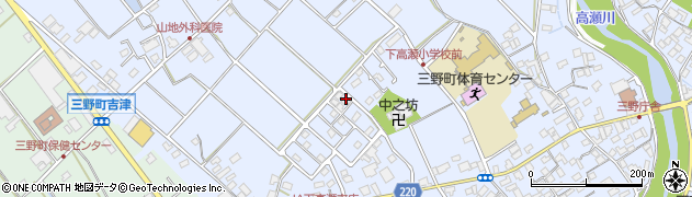 香川県三豊市三野町下高瀬863-23周辺の地図