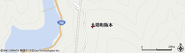 奈良県五條市大塔町阪本周辺の地図