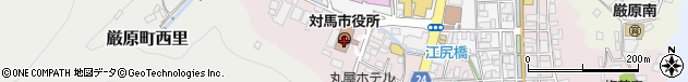 長崎県対馬市周辺の地図