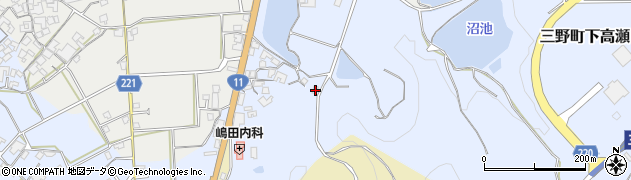 香川県三豊市三野町下高瀬2866周辺の地図