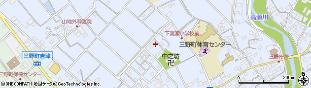 香川県三豊市三野町下高瀬821周辺の地図