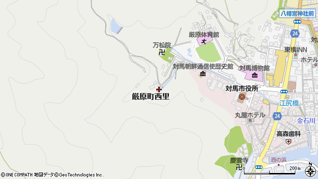 〒817-0015 長崎県対馬市厳原町西里の地図