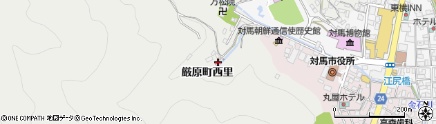 長崎県対馬市厳原町西里周辺の地図